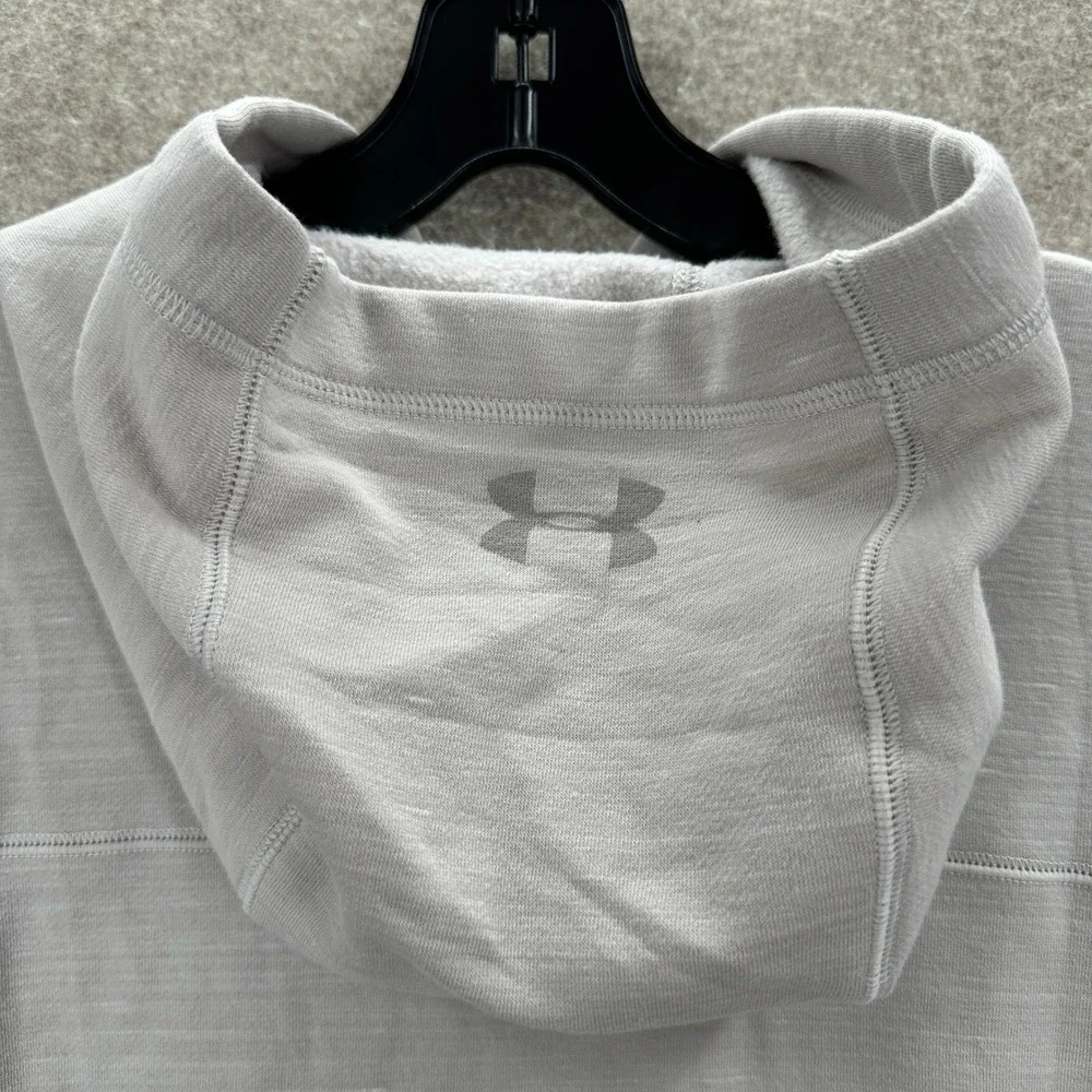 Under Armour Threadborne‎ Hoodie Gray Loose Fit Long Sleeve Henley Pockets 2XL - Picture 6 of 12